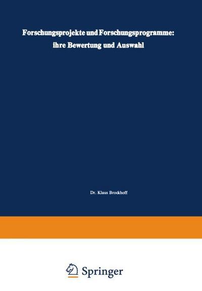 Forschungsprojekte und Forschungsprogramme