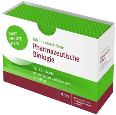 Last Minute Check - Pharmazeutische Biologie, Karteikarten