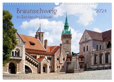 Braunschweig Im Zeichen des Löwen (Wandkalender 2024 DIN A3 quer), CALVENDO Monatskalender