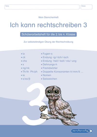 Ich kann rechtschreiben 3   Mein Sternchenheft für die 2. bis 4. Klasse