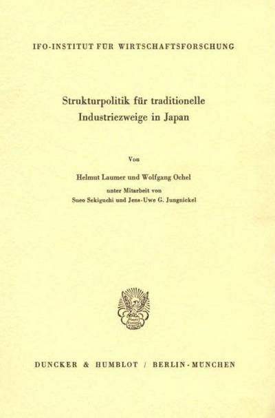 Strukturpolitik für traditionelle Industriezweige in Japan.