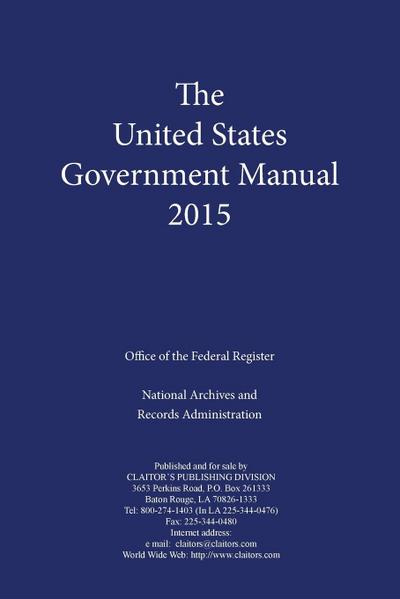 United States Government Manual 2015