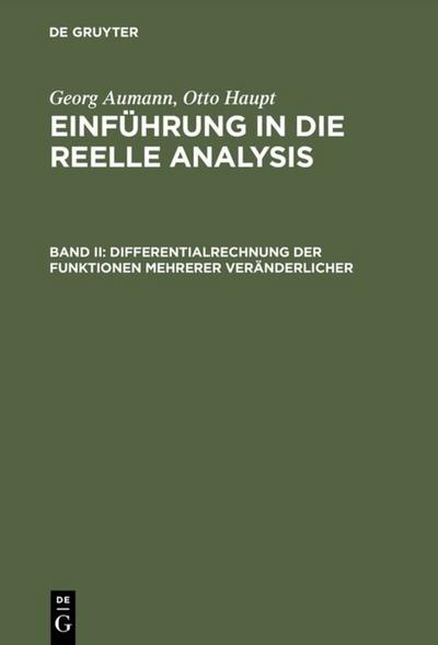 Differentialrechnung der Funktionen mehrerer Veränderlicher