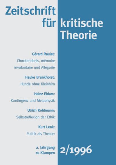 Zeitschrift für kritische Theorie / Zeitschrift für kritische Theorie, Heft 2