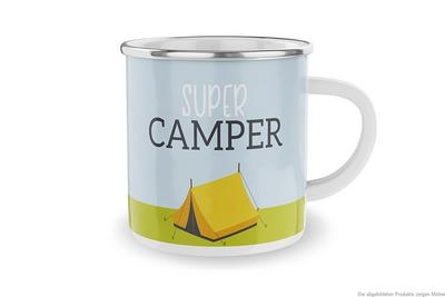 Emaille-Becher ’Super Camper’