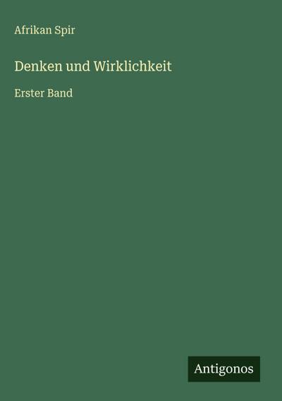 Denken und Wirklichkeit