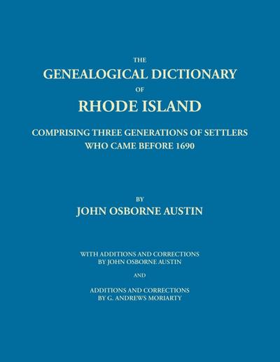 Genealogical Dictionary of Rhode Island