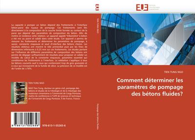 Comment déterminer les paramètres de pompage des bétons fluides?