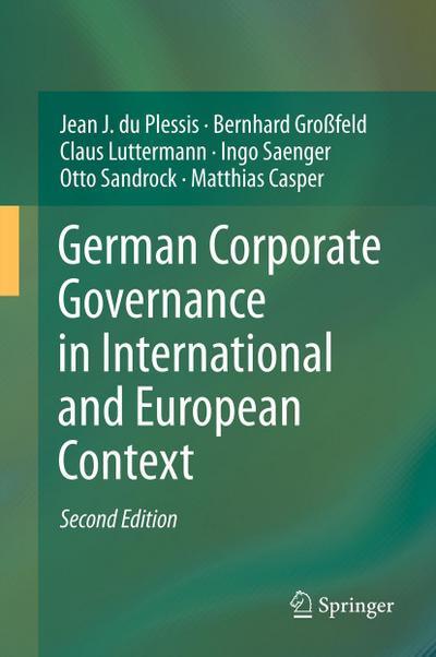 German Corporate Governance in International and European Context