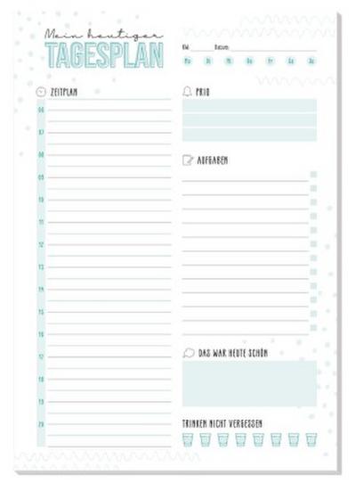 paper & you Block A5 Tagesplaner Mint