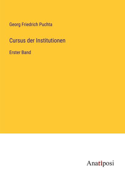 Cursus der Institutionen