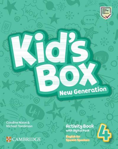 Kid’s Box New Generation Level 4 Activity Book with Home Booklet and Digital Pack English for Spanish Speakers