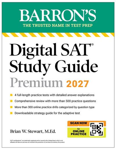 Digital SAT Study Guide Premium, 2027: 3 Practice Tests + Comprehensive Review + Online Practice