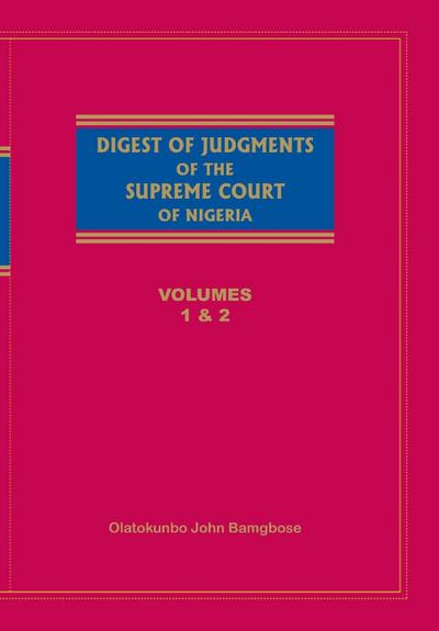 Digest of Judgements of the Supreme Court of Nigeria