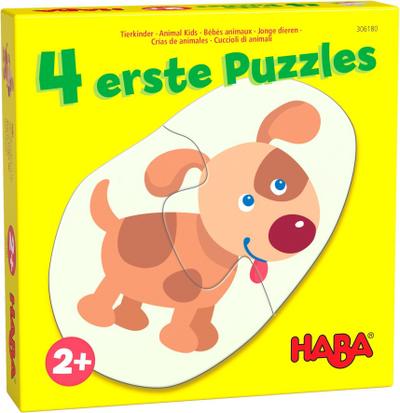 4 erste Puzzles - Tierkinder