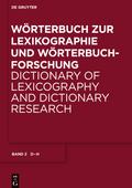 Wörterbuch zur Lexikographie und Wörterbuchforschung, Band 2, D - H