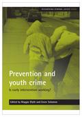 Prevention and youth crime