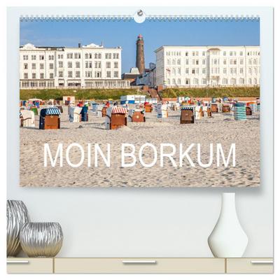 Moin Borkum (hochwertiger Premium Wandkalender 2026 DIN A2 quer), Kunstdruck in Hochglanz