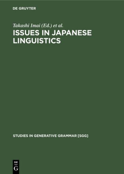 Issues in Japanese Linguistics