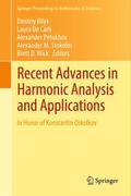 Recent Advances in Harmonic Analysis and Applicati