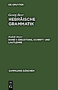 Einleitung, Schrift- und Lautlehre