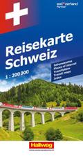 Hallwag Strassenkarte Reisekarte Schweiz 1:200.000