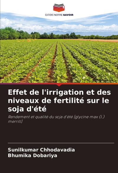 Effet de l’irrigation et des niveaux de fertilité sur le soja d’été