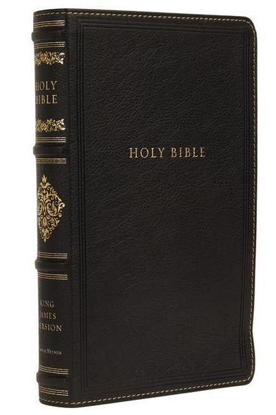 Kjv, Sovereign Collection Bible, Personal Size, Leathersoft, Black, Red Letter Edition, Comfort Print