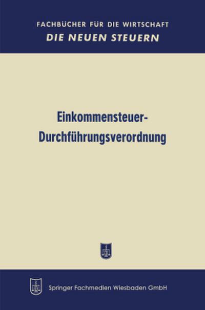 Einkommensteuer-Durchführungsverordnung