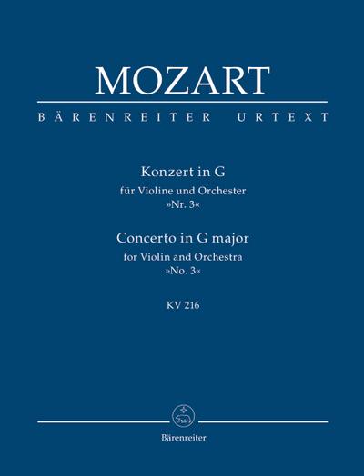 Konzert G-Dur KV216 für Violine und Orchester