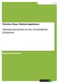 Ablaufen-Sprintstart in der Leichtahletik - Lehrpr