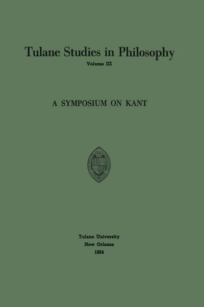 A Symposium on Kant