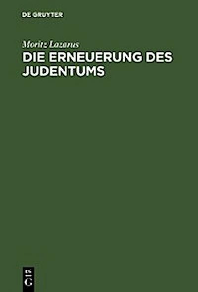 Die Erneuerung des Judentums