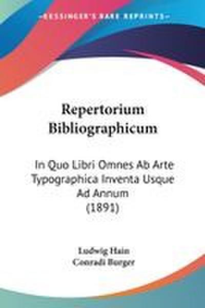Repertorium Bibliographicum