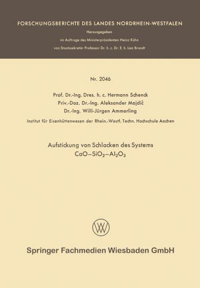 Aufstickung von Schlacken des Systems CaO-SiO2-Al2O3