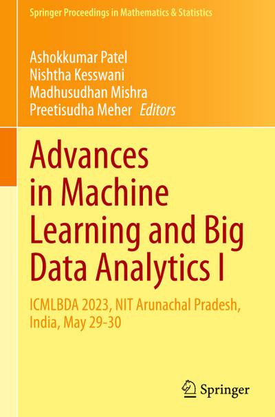 Advances in Machine Learning and Big Data Analytics I