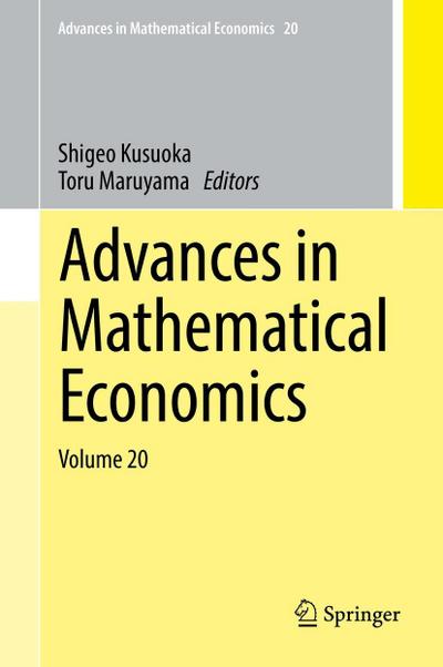 Advances in Mathematical Economics Volume 20