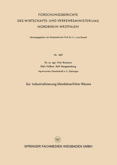 Zur Industrialisierung kleinbäuerlicher Räume