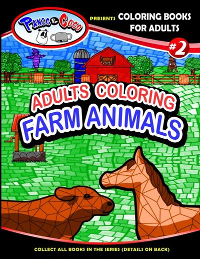 Panic and CoCo presents Adults Coloring Farm Animals