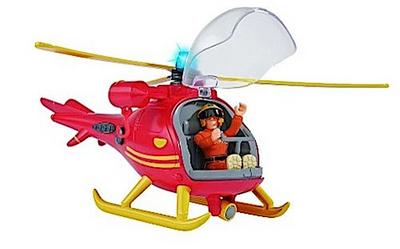 Simba Dickies Feuerwehmann Sam Hubschrauber mit Figur