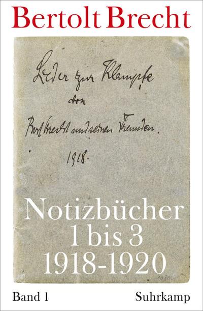 Notizbücher Notizbücher 1 bis 3 (1918-1920)