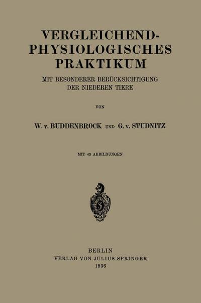 Vergleichend-physiologisches Praktikum