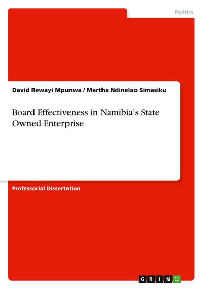 Board Effectiveness in Namibia’s State Owned Enterprise