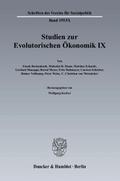 Studien zur Evolutorischen Ökonomik IX