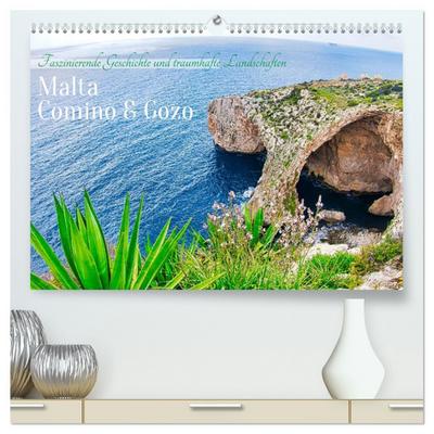 Malta, Comino & Gozo (hochwertiger Premium Wandkalender 2026 DIN A2 quer), Kunstdruck in Hochglanz