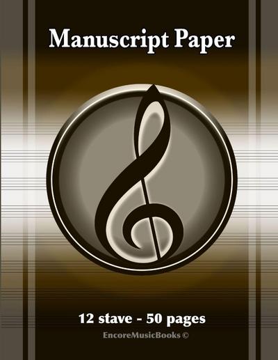 Manuscript Paper (50 Pages - 12 Stave)