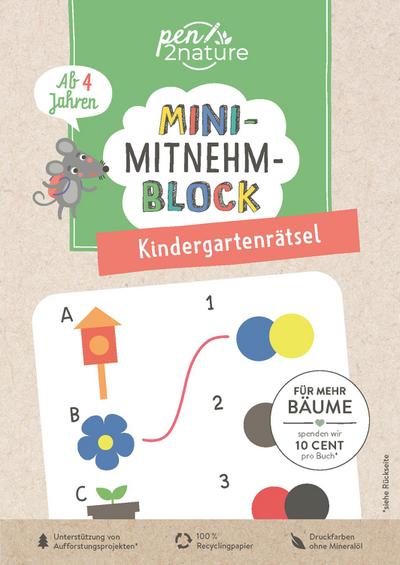 Mini-Mitnehm-Block Kindergartenrätsel