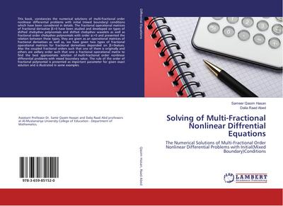 Solving of Multi-Fractional Nonlinear Diffrential Equations