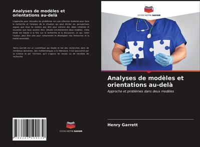 Analyses de modèles et orientations au-delà