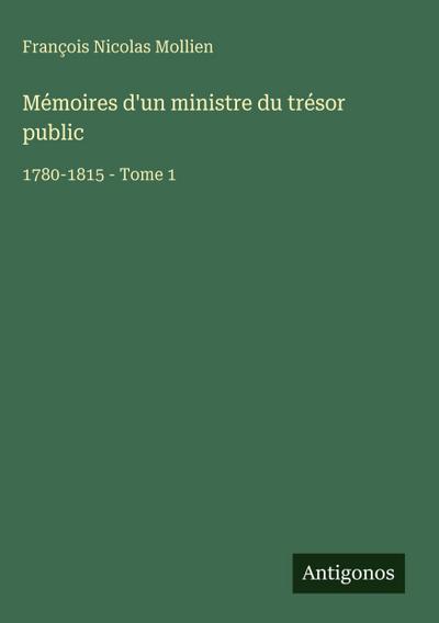 Mémoires d’un ministre du trésor public